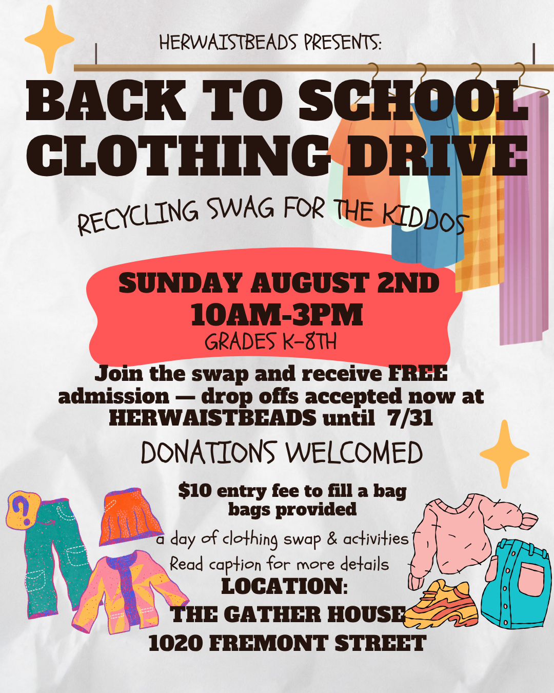 Back to School Clothing Drive 🍎