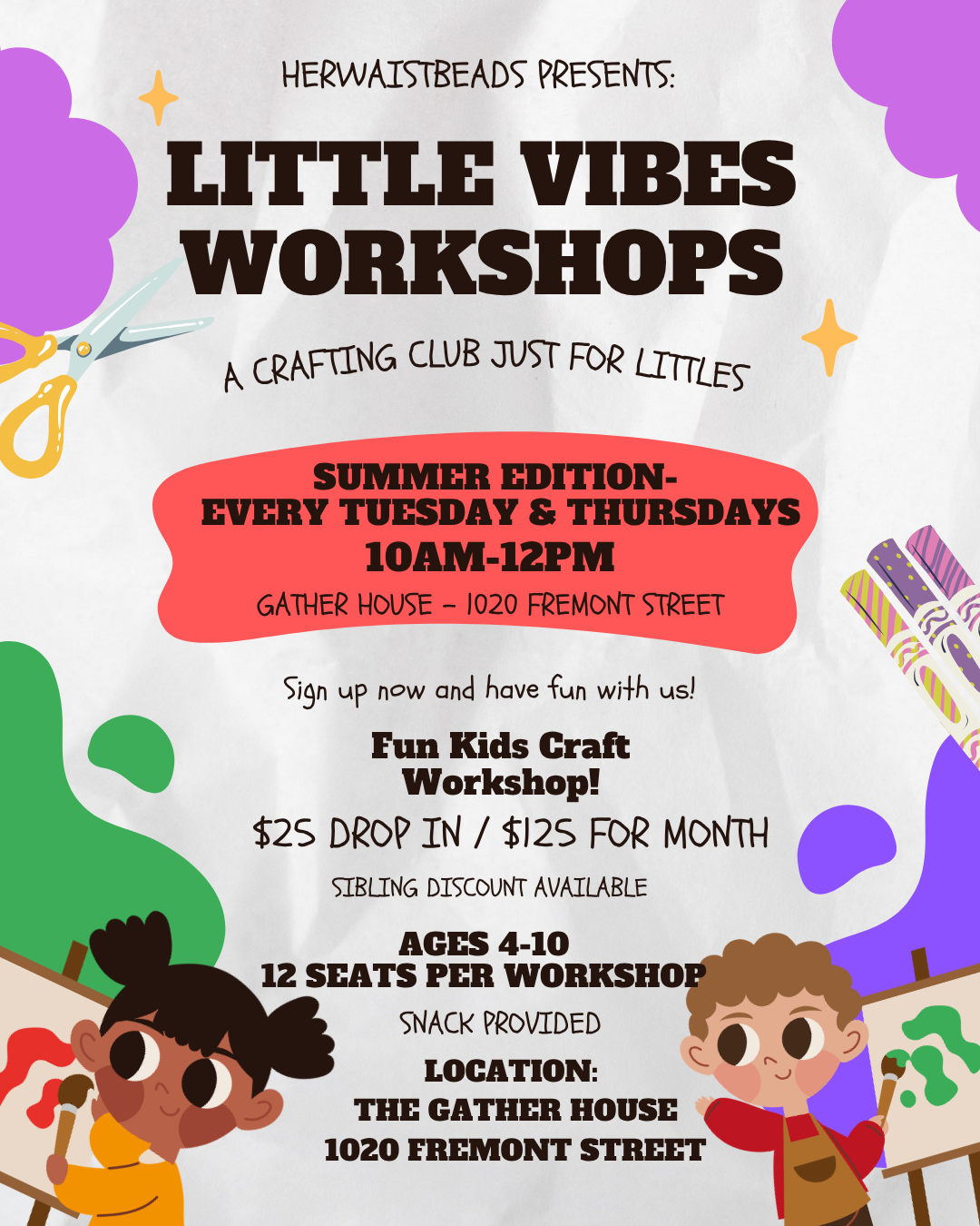 Little Vibes Workshops - Picasso Paint Day