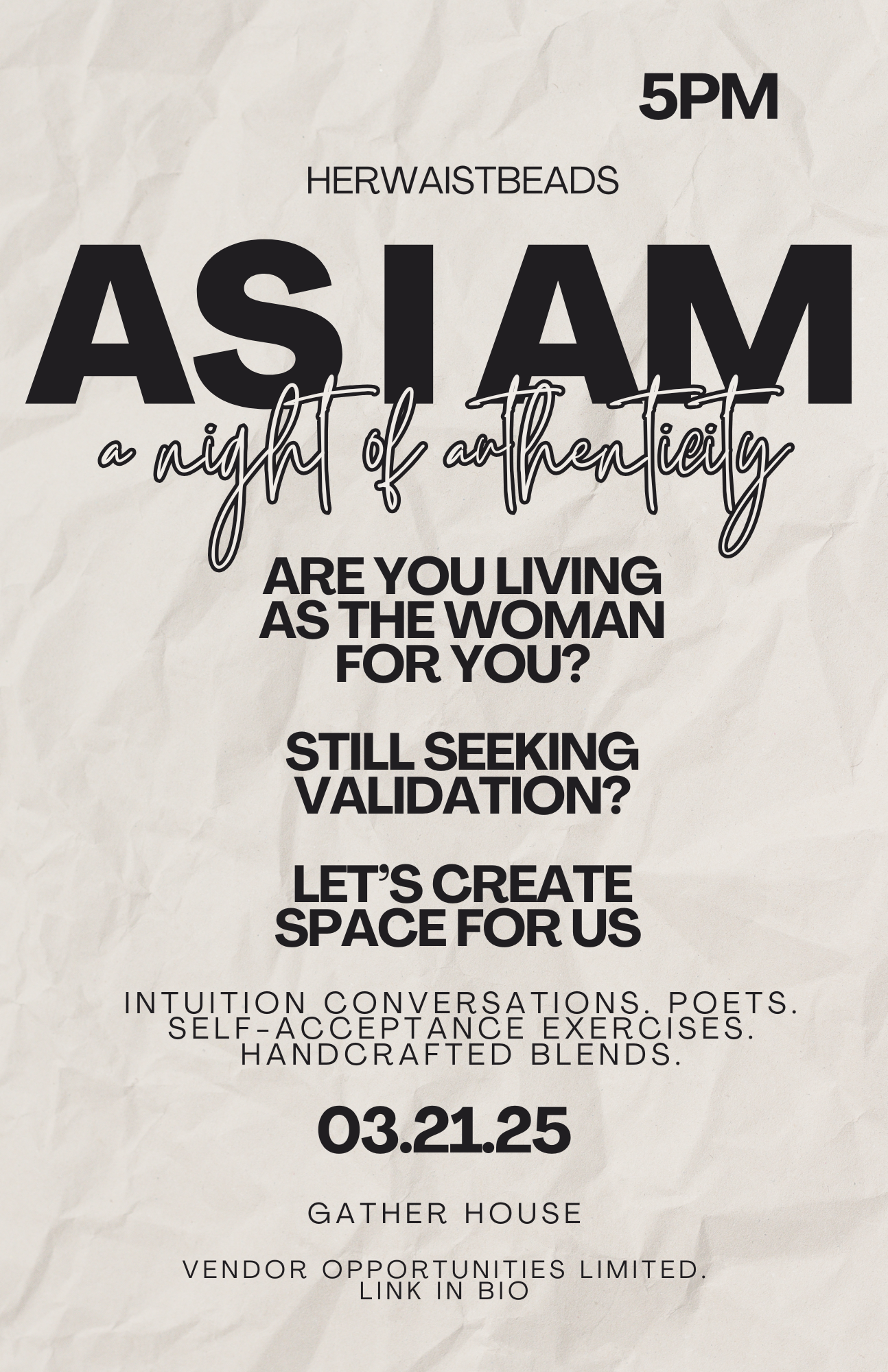 As I Am: A Night of Authenticity