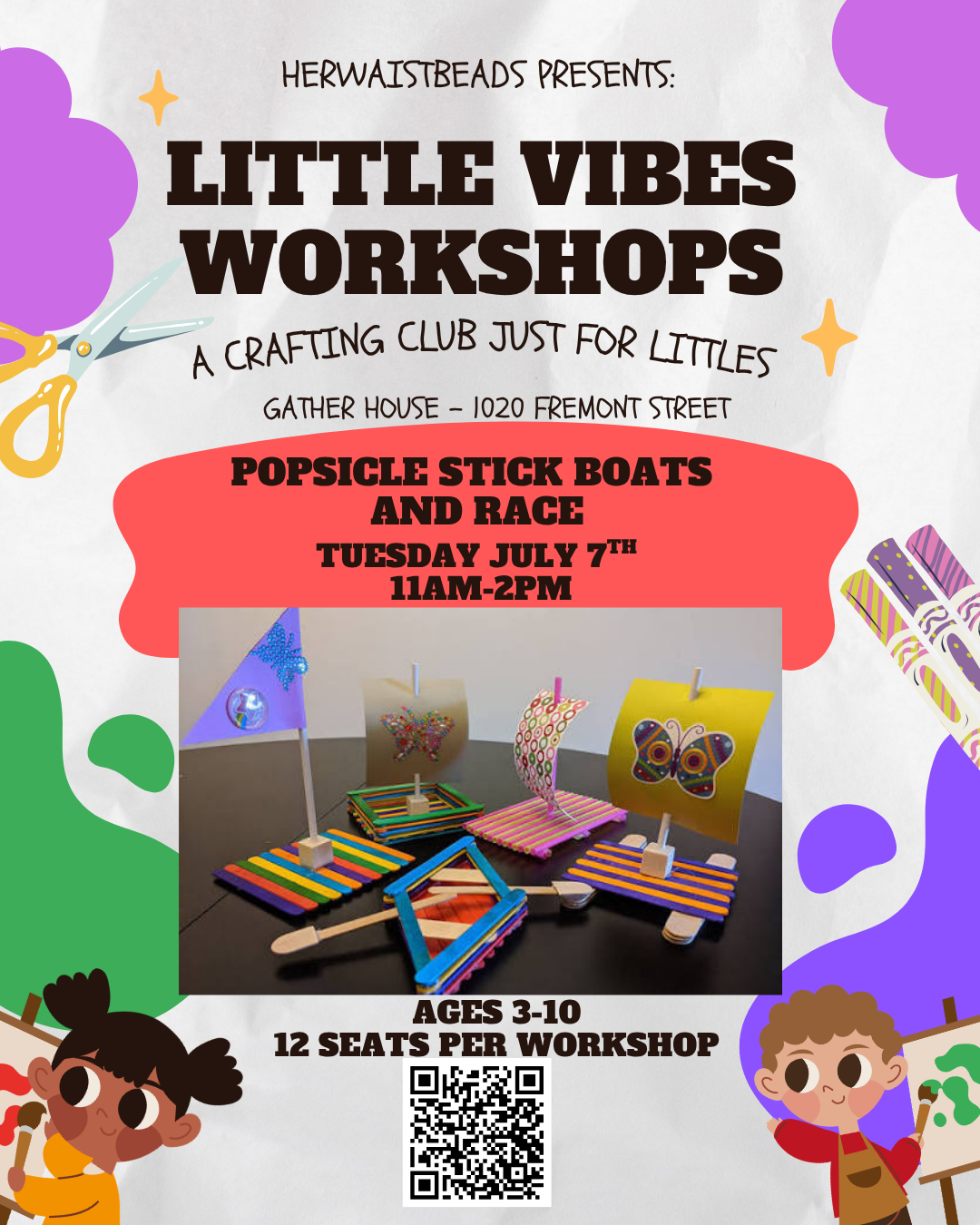 Little Vibes Workshops: Popsicle Stick Boats & Race